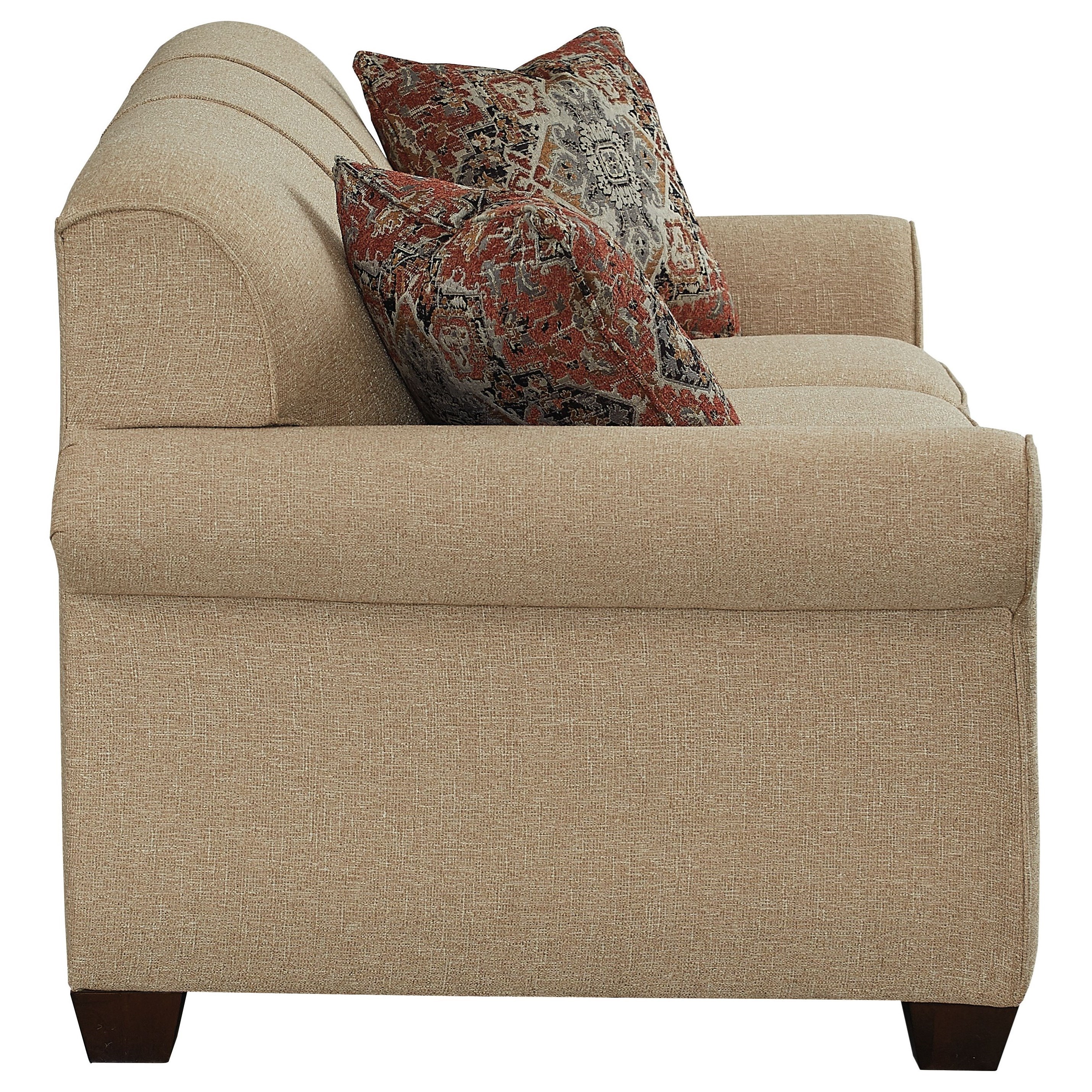 Bassett Mason Sofa 2696 6Q Transitional Sofa Sleeper with Rolled